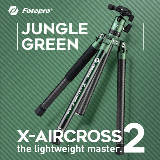 Fotopro X-AirCross 2 Carbon Fiber Tripod Jungle Green