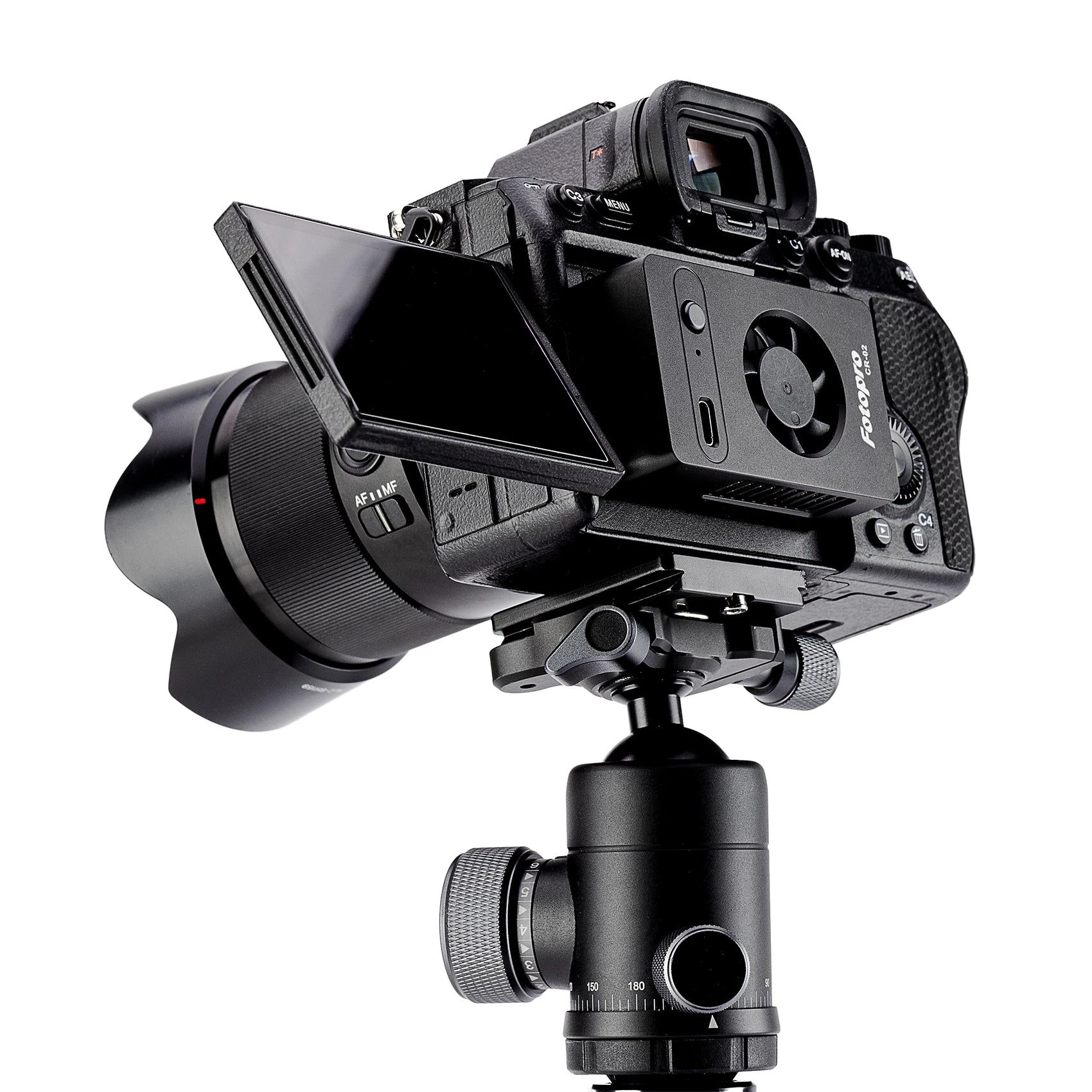Fotopro CR-02 Camera Cooler Fan Low Noise (Black+Grey)