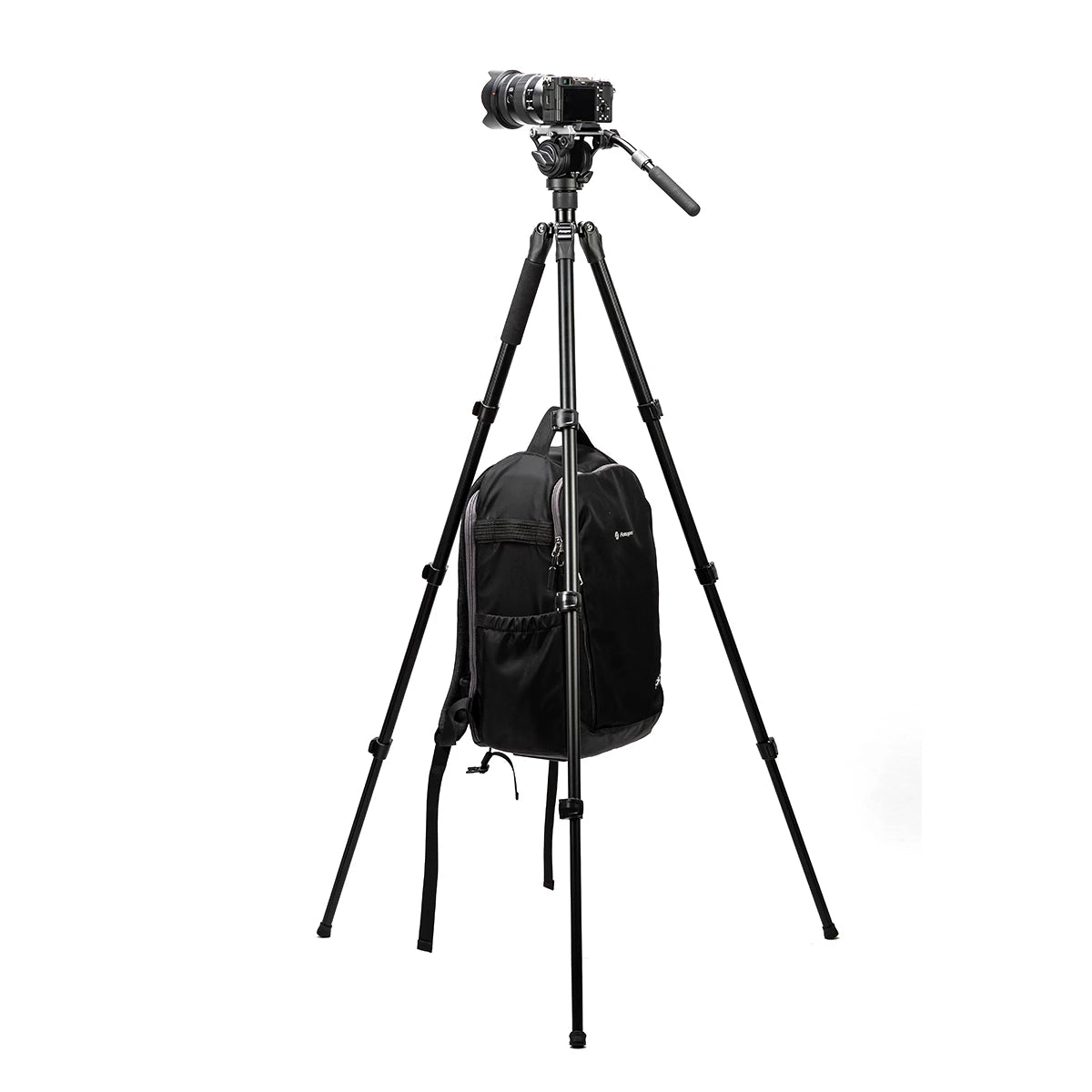 Fotopro S5i Heavy Duty Fluid Head Video Tripod Black Gray
