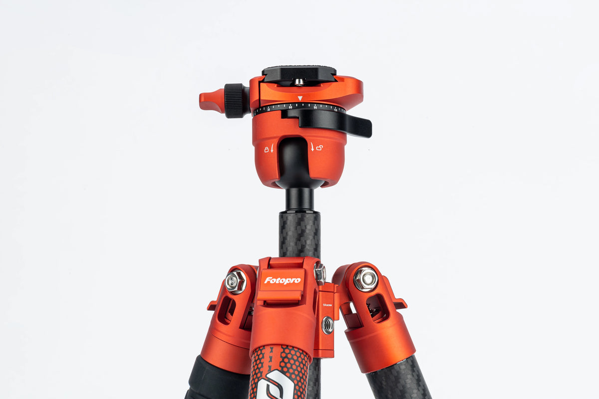 Fotopro X-Airfly MAX Ultra Light Carbon Fiber Tripod Orange