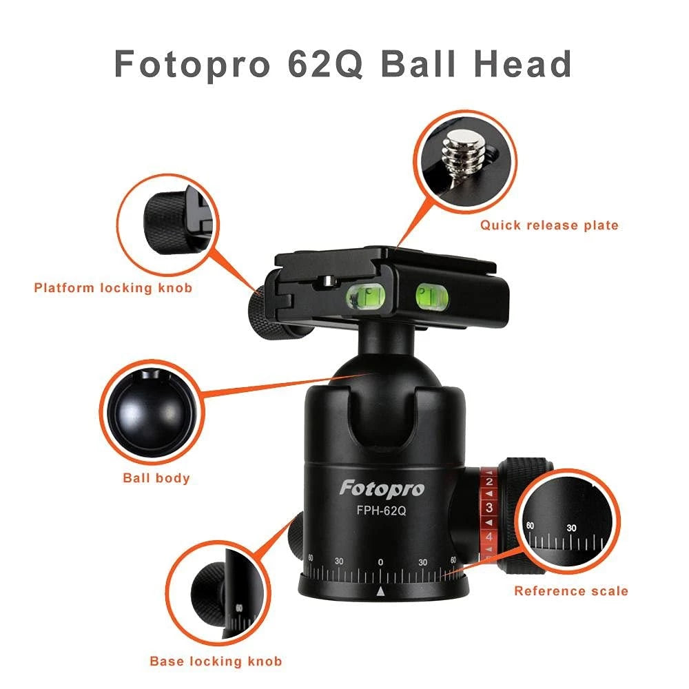 Fotopro Tripod x-go Predator E + 62Q Black