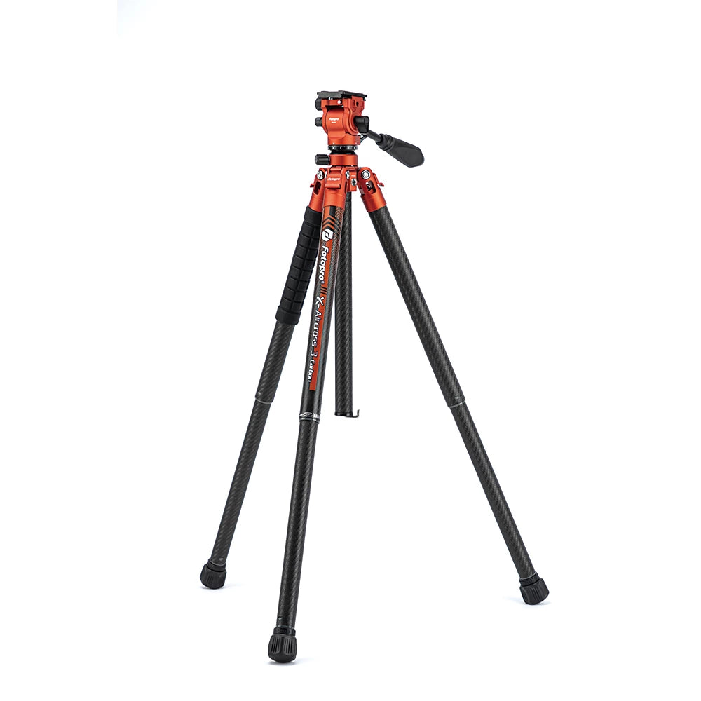 Fotopro X-Aircross 3 Lite Video Orange Carbon Fiber Video Travel Tripod