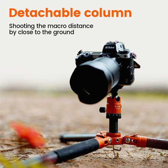 Fotopro X-AirCross 2 Carbon Fiber Tripod Flame Orange