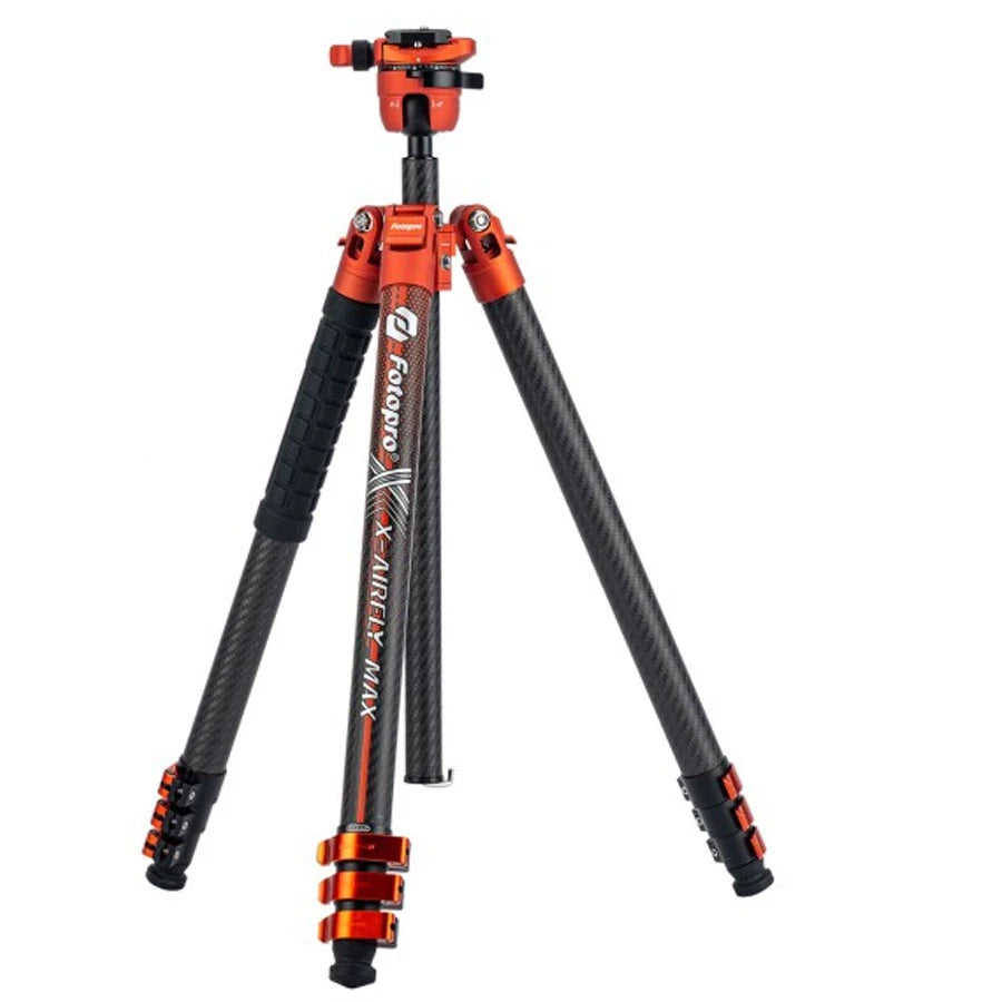 Fotopro X-Airfly MAX Ultra Light Carbon Fiber Tripod Orange