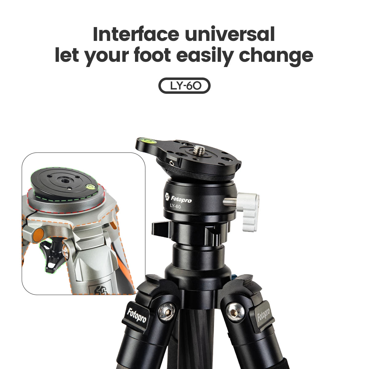 Fotopro LY-60 Leveling Base Tripod