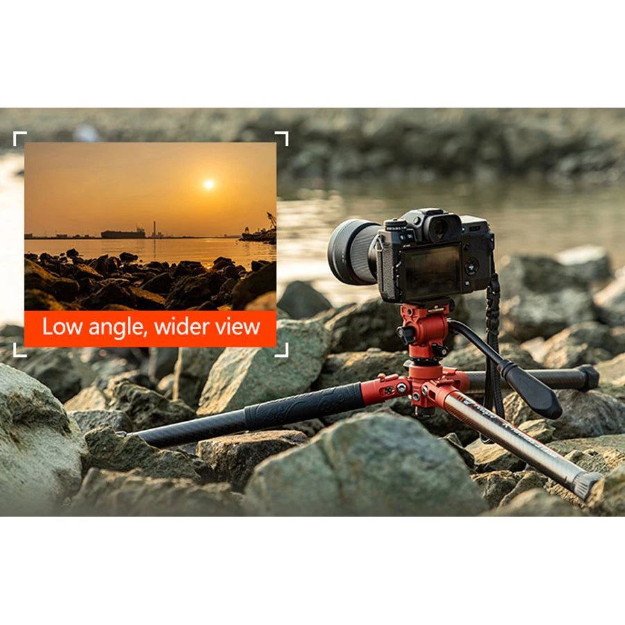 Fotopro X-Aircross 3 Orange Carbon Fiber Travel Tripod