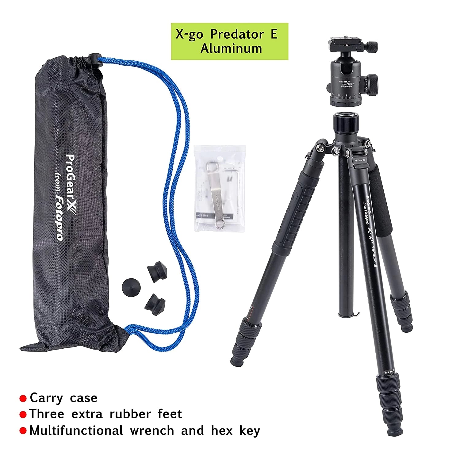 Fotopro Tripod x-go Predator E + 62Q Black