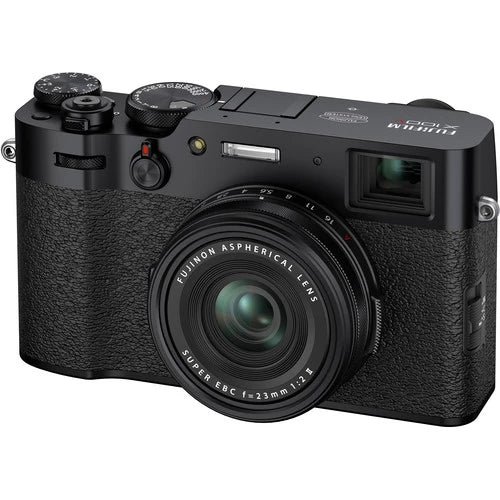 Fujifilm X100V Digital Camera (Black) Package with Battery NP-W126S & LH-X100 Lens Hood (Black)