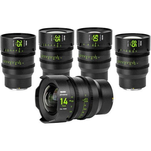NiSi ATHENA Prime T2.4/1.9 Full-Frame 5-Lens Kit with Hardshell Case (G Mount)