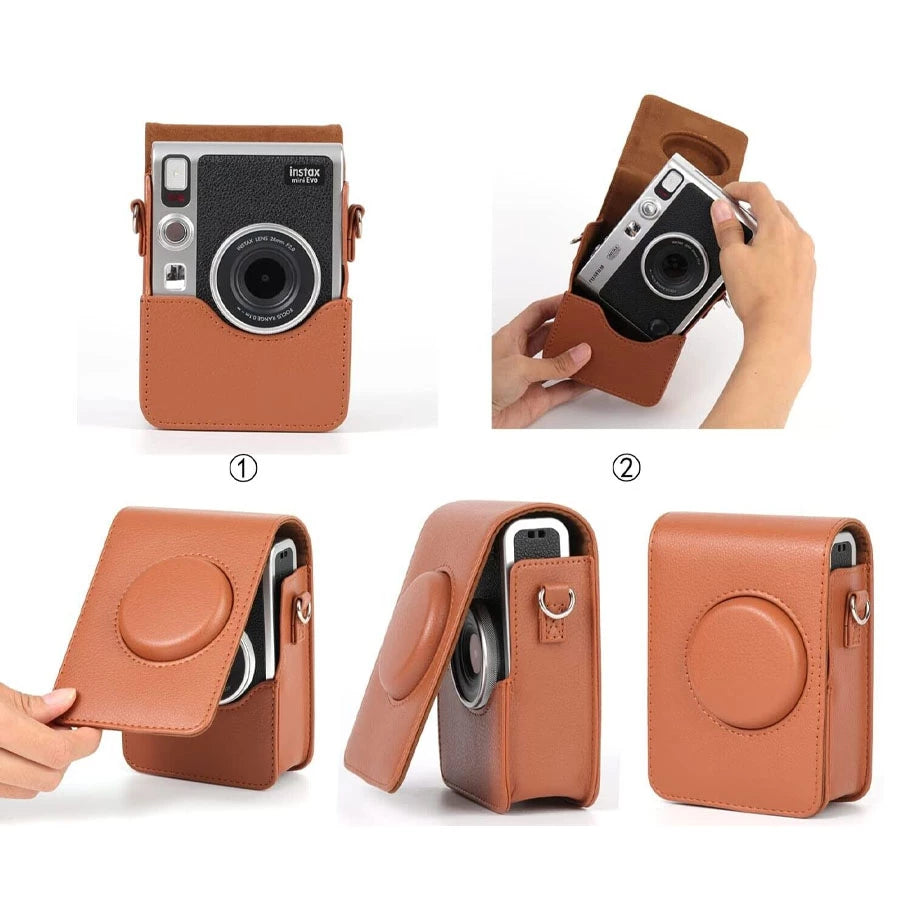 Fujifilm Instax Pu Case Mini Evo Brown Landscape