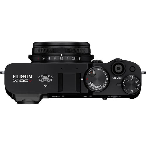 Fujifilm X100V Digital Camera (Black) Package with Battery NP-W126S & LH-X100 Lens Hood (Black)