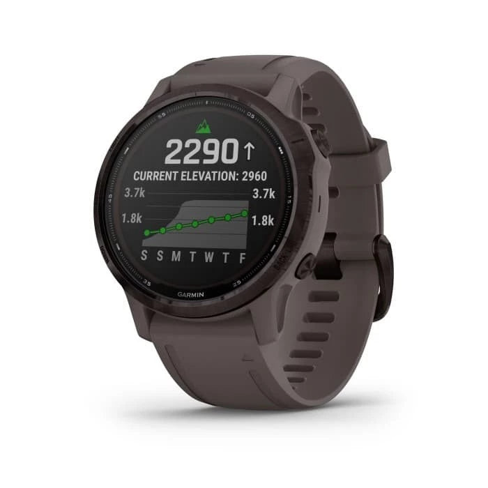 Garmin Fenix 6S Multisport GPS Smartwatch 42mm Pro Solar Purple with Shale Band