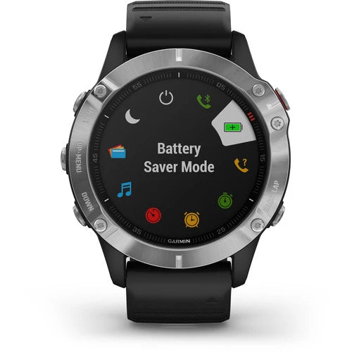 Garmin Fenix 6 Multisport GPS Smartwatch 47mm Silver with Black Band