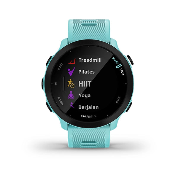 Garmin Forerunner 55, Sport SmartWatch GPS, Aqua