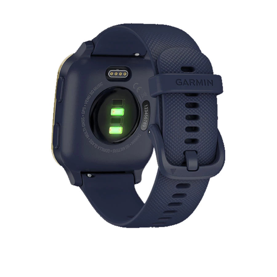 Garmin Venu Sq, smartwatch NFC, Music, Navy/Light Gold