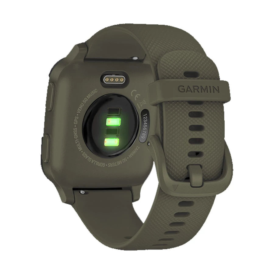 Garmin Venu Sq, Smartwatch NFC, Music, Moss/Slate