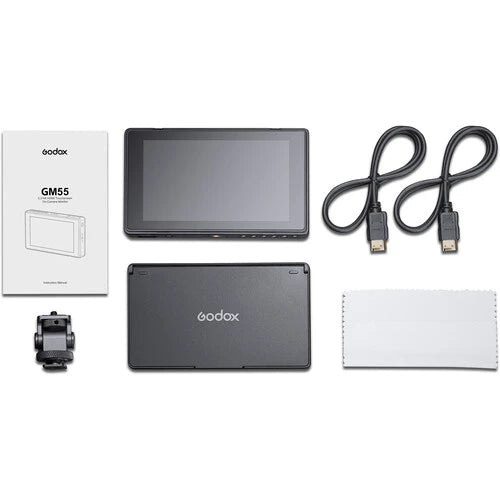 Godox Monitor GM55 5.5 Inch 4K HDMI Touchscreen On-Camera Monitor