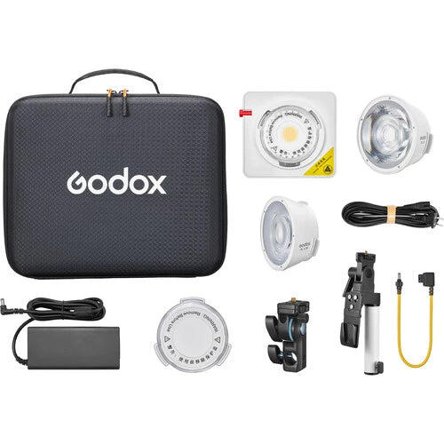 Godox ML100Bi Kit-2 Bi-Color Portable LED Light (with 36 Lens & V-Mount Handgrip Kit)