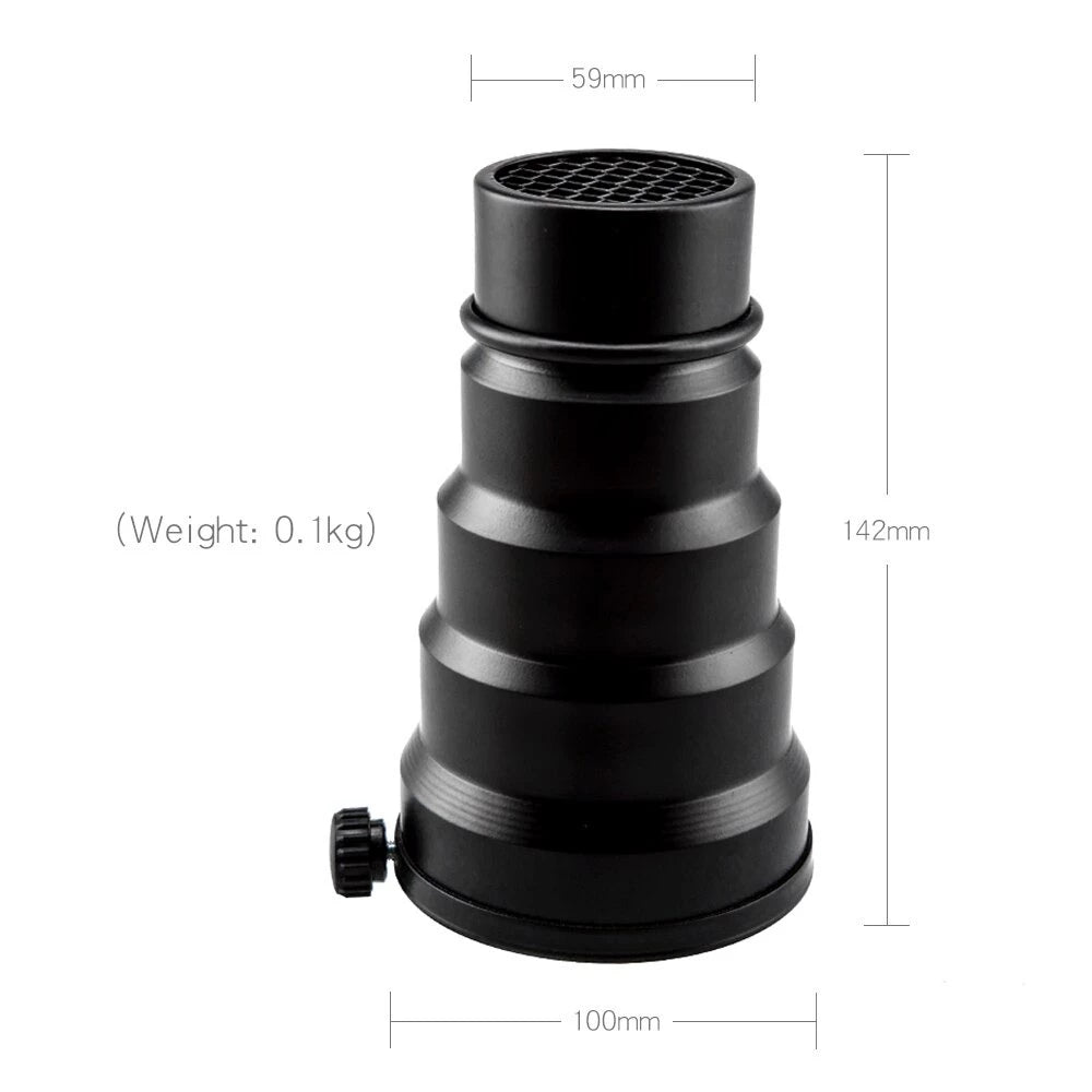 Godox SN02 Snoot with Honeycomb Grid (Universal Mount)