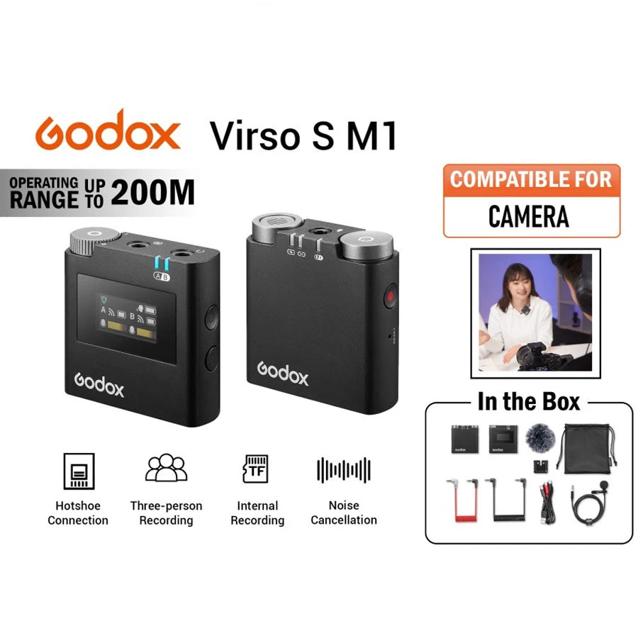 Godox Virso S M1 2.4G Wireless Microphone System