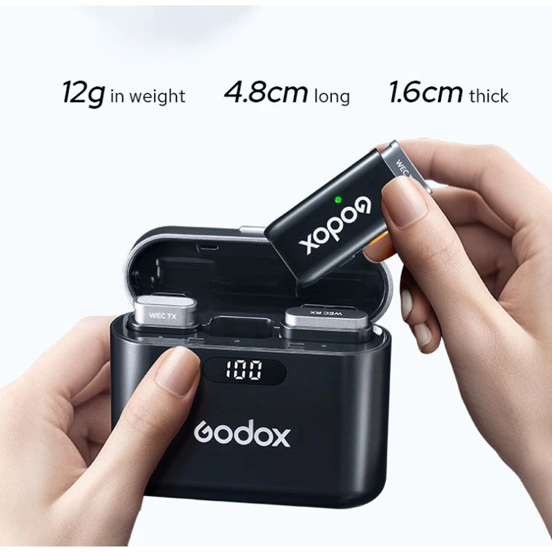 Godox WEC Kit-2 Wireless Microphone System for Camera (2.4GHz)