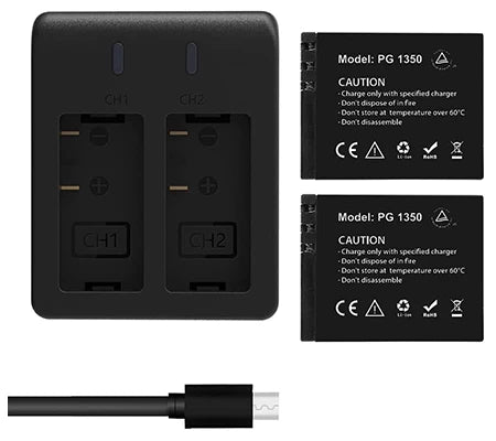 Akaso Battery Kit For Brave 7 (2 Battery + 1 Docking)