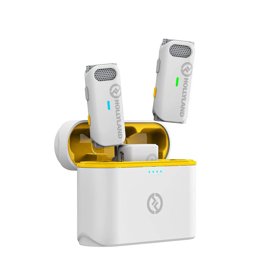 Hollyland LARK M1 DUO 2-Person Wireless Microphone System (2.4 GHz) Ivory White