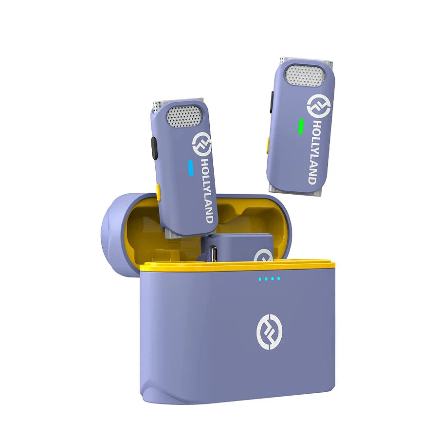 Hollyland LARK M1 DUO 2-Person Wireless Microphone System (2.4 GHz) Violet Purple