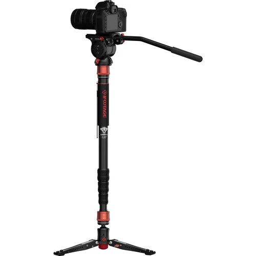 Ifootage COBRA 3 A180T Monopod & Komodo K5 Fluid Head Bundle