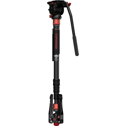 Ifootage COBRA 3 A180T Monopod & Komodo K5 Fluid Head Bundle