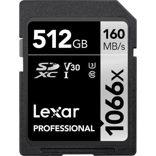 Lexar 512GB Professional 1066x SDXC UHS-I Memory Card
