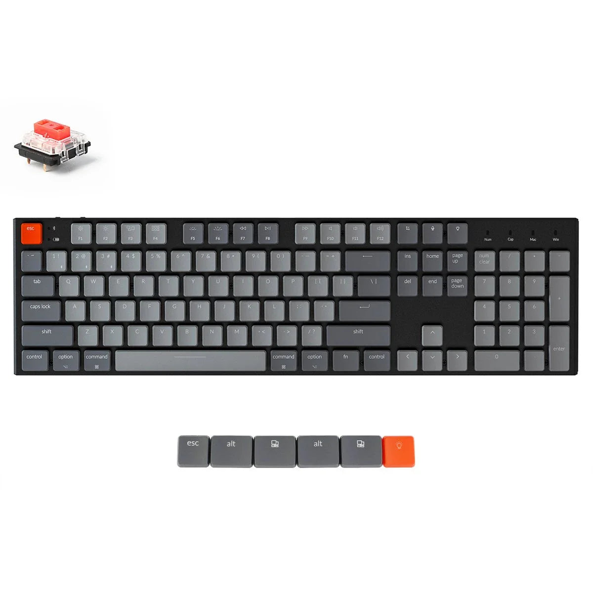 keychron K1-X2 104Key White Led Red Switch Keyboard
