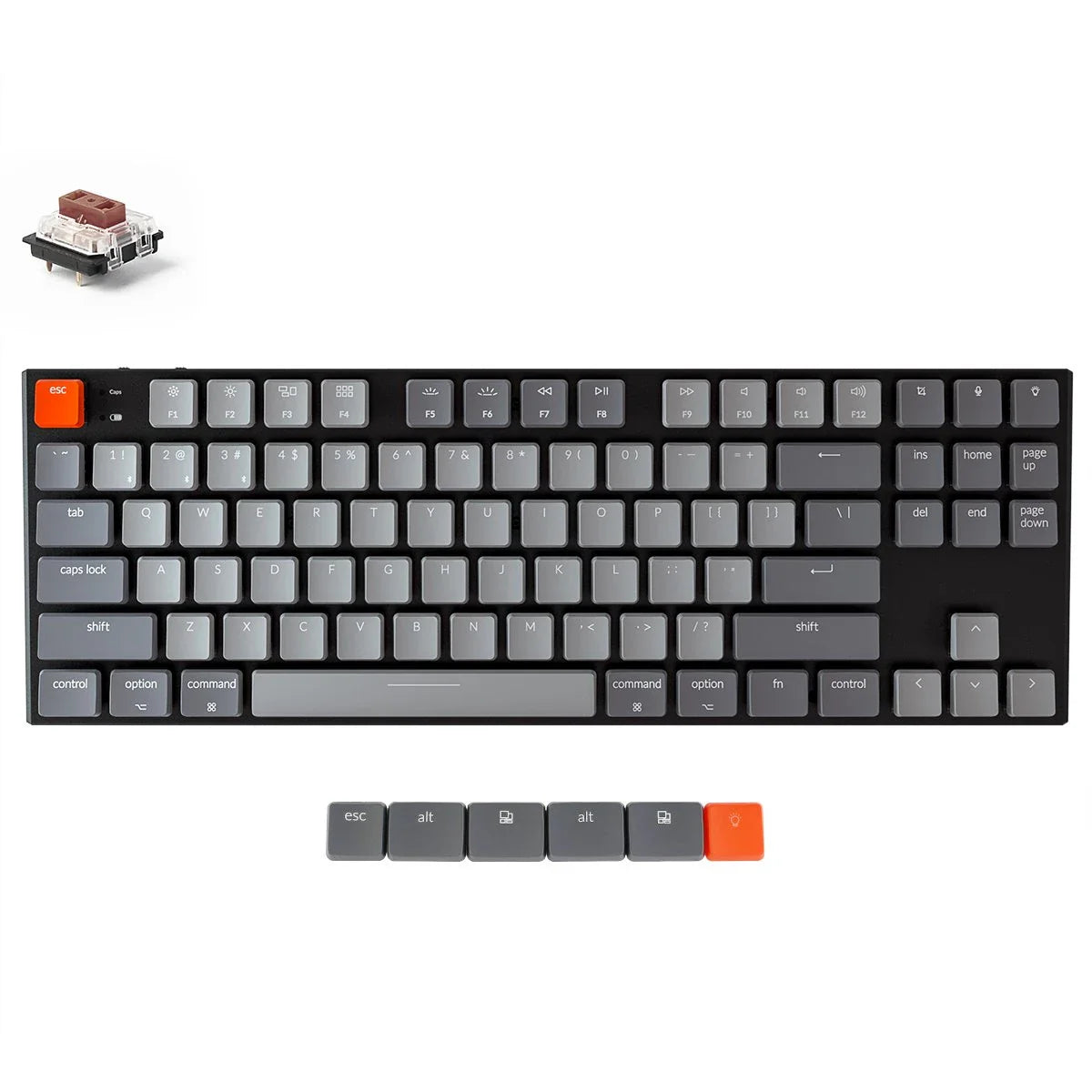 Keychron K1-L3 87Key White Led Brown Switch Keyboard K1-L3 87Key White Led Brown Switch Keyboard