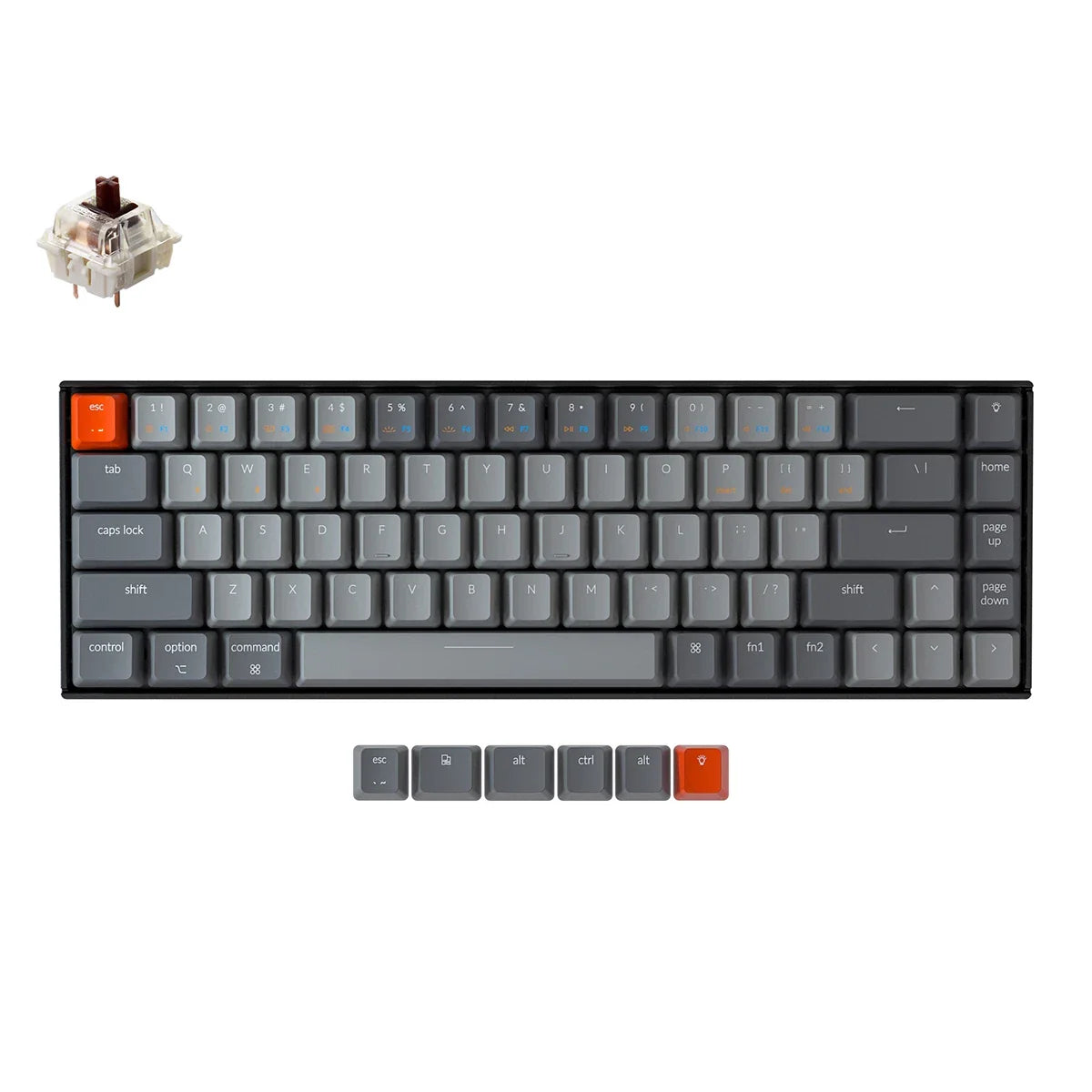 Keychron K6-O3 Wireless Mechanical Keyboard White Backlight Brown Switch