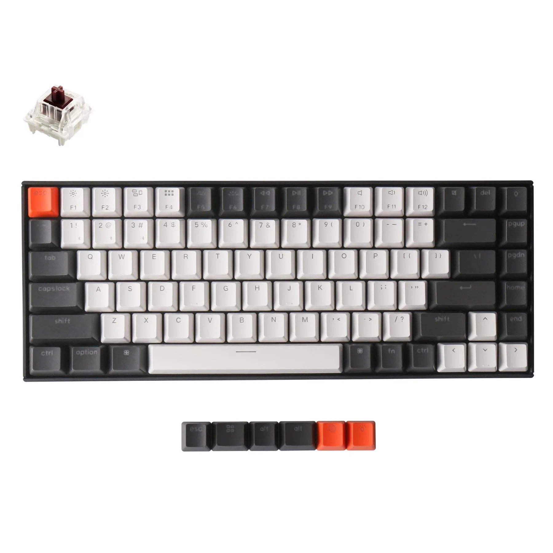 keychron K2-B3H 84Key RGB Led Plastic Frame Brown Swicth Hot-Swappable Keyboard
