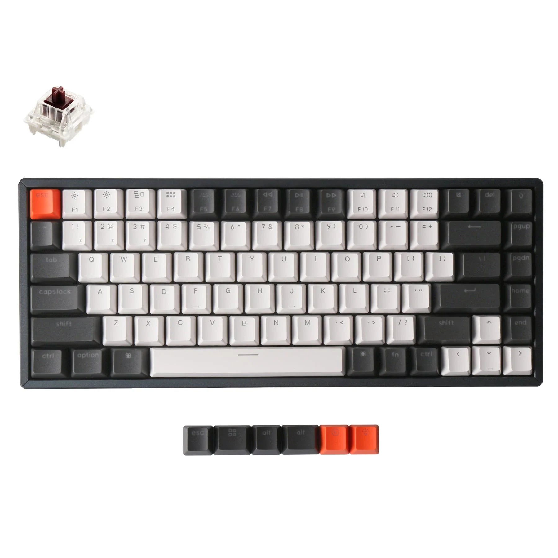 Keychron K2-C3H Wireless Mechanical Keyboard RGB Backlight Almunium Frame Gateron (Hot Swappable) Brown Switch