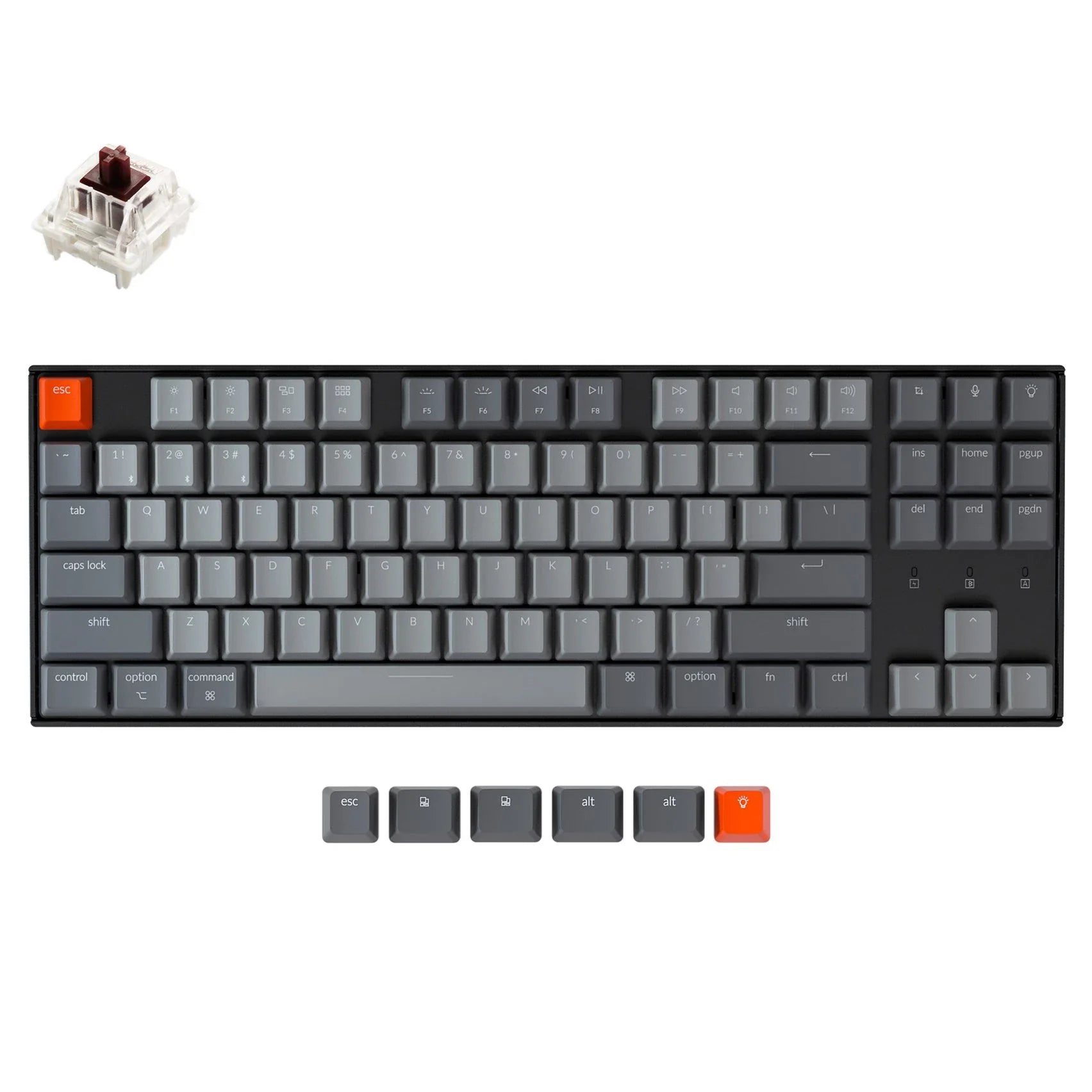 Keychron K8-H3 Wireless Mechanical Keyboard RGB Backlight Gateron (Hot-swappable) Brown