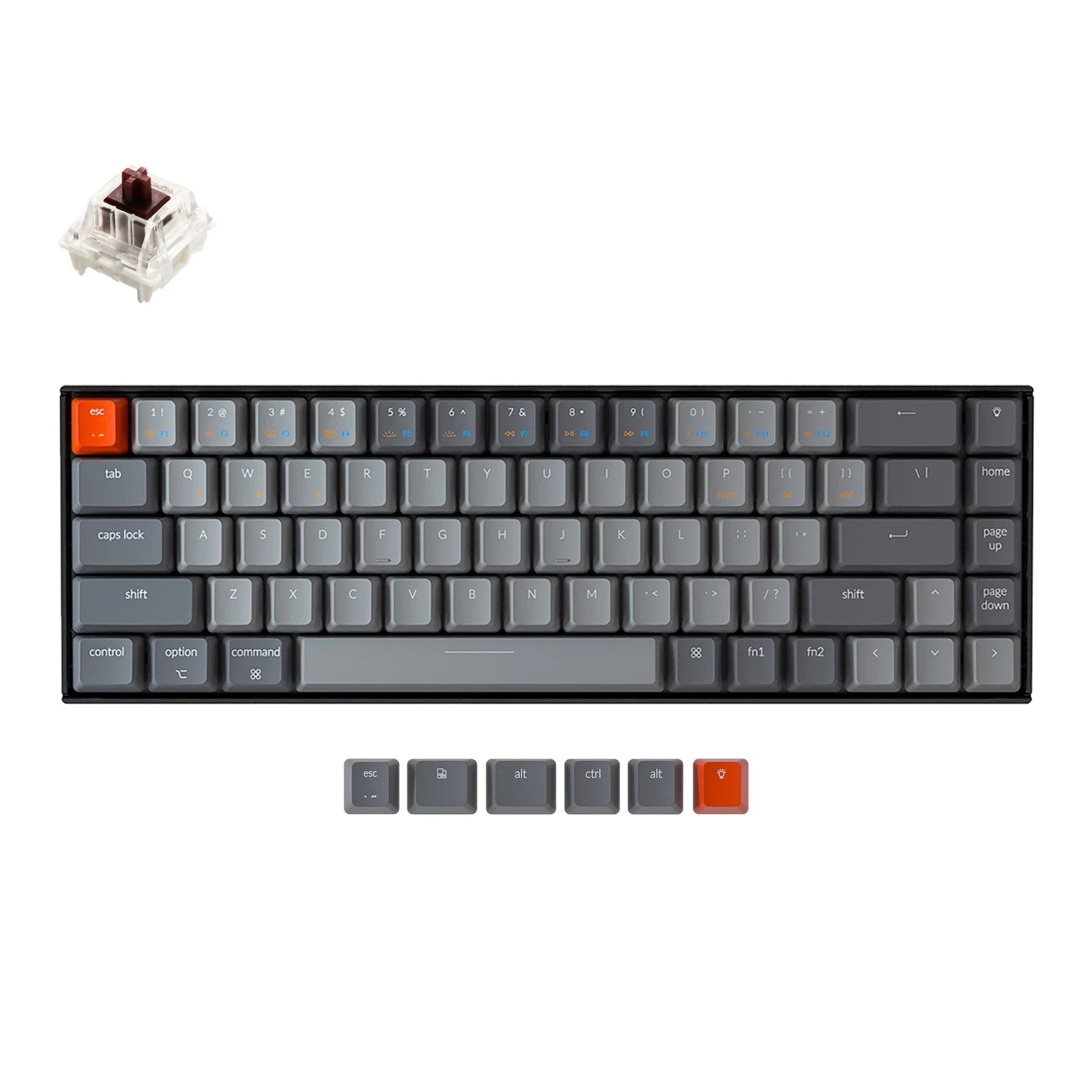 Keychron K6-V3 Wireless Mechanical Keyboard 68 Key RGB Backlight Brown Switch Hot Swappable