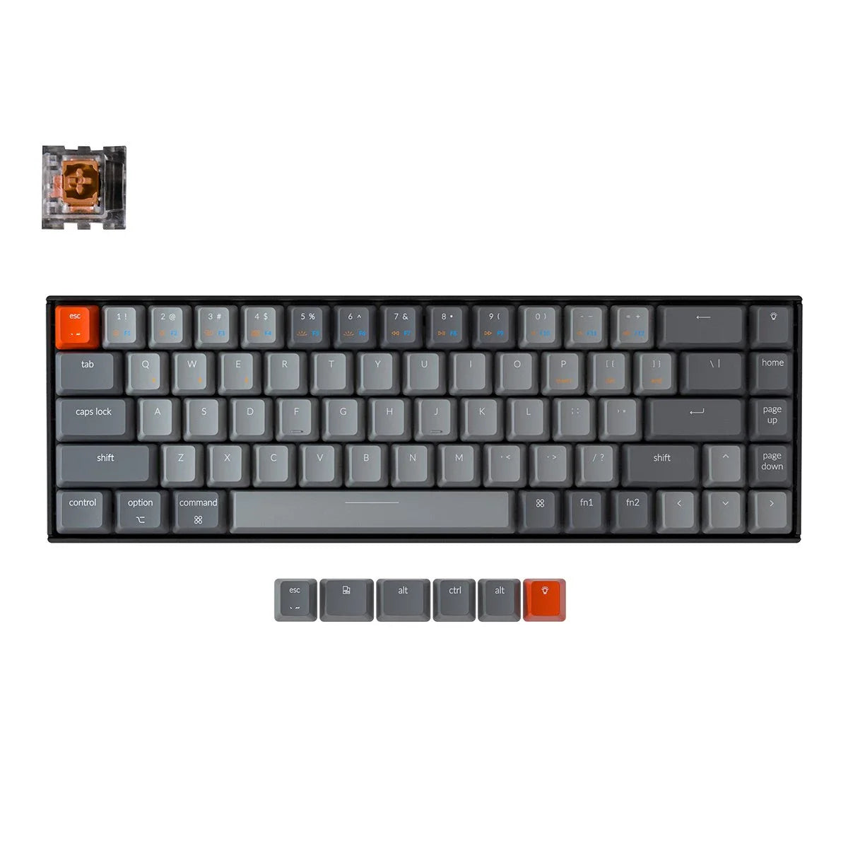 Keychron K6-S3 Wireless LK Optical Keyboard RGB Backlight Brown Switch