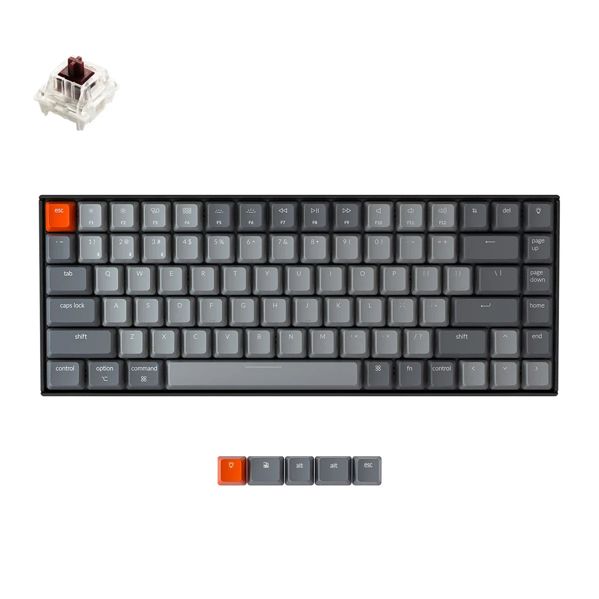 Keychron K2-B3 Wireless Mechanical Keyboard 84 Key RGB Backlight Plastic Frame Brown Switch