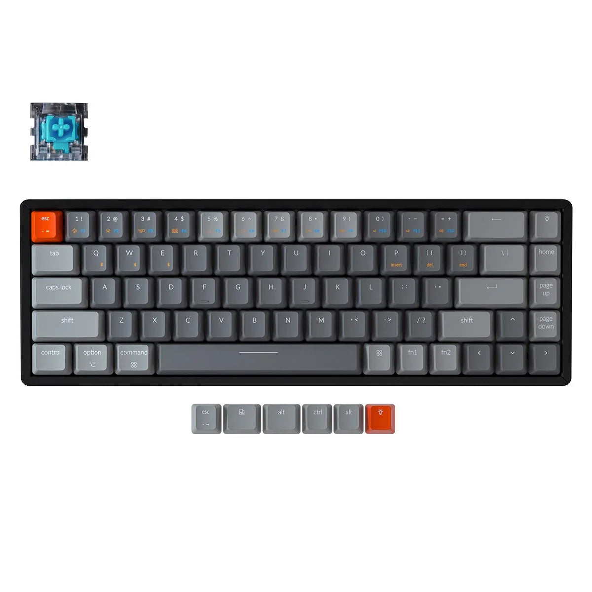 Keychron K6-T2 Wireless LK Optical Keyboard RGB Backlight Aluminum Frame Blue Switch