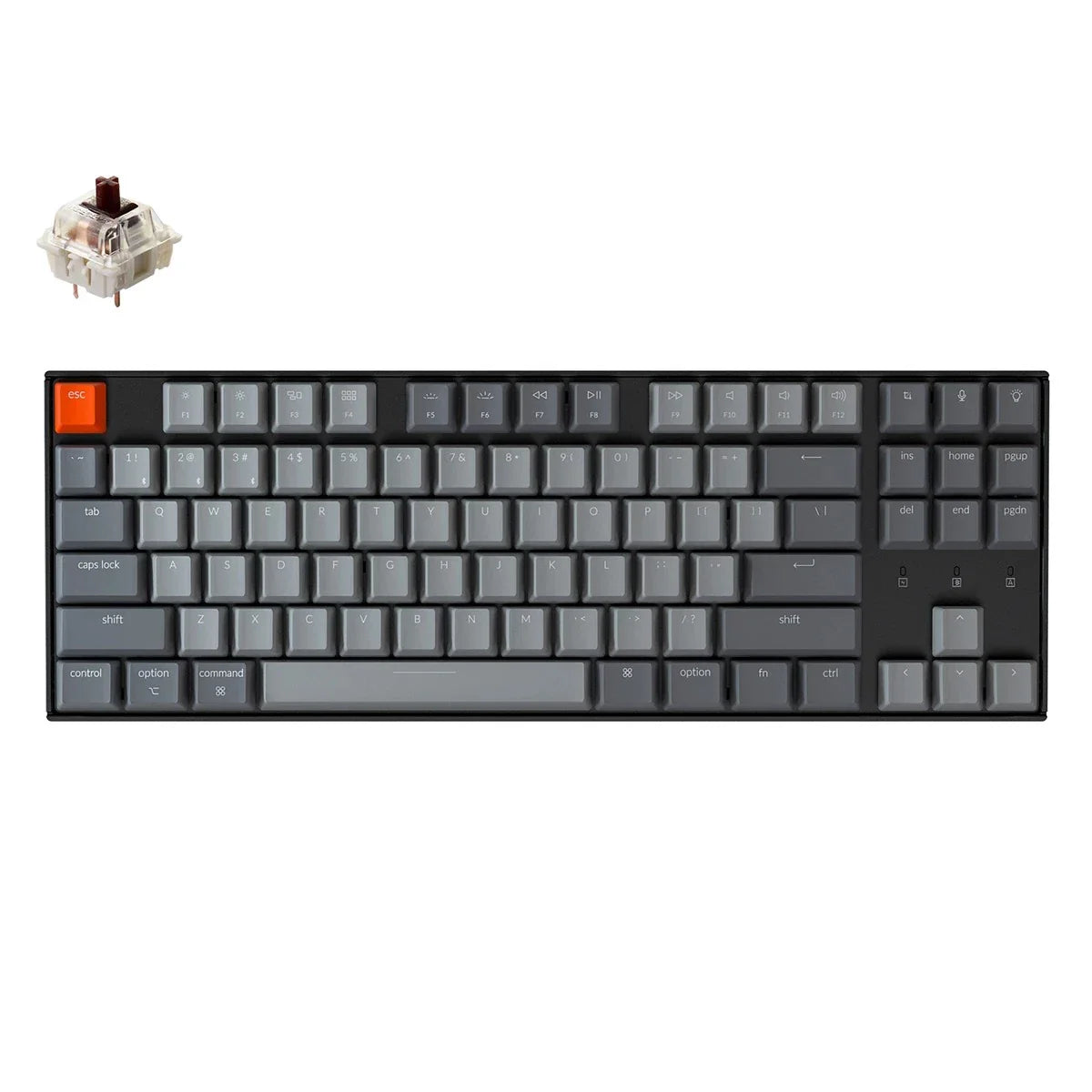 Keychron K8-G3 Wireless Mechanical Keyboard White Backlight Gateron Hot-Swappable Brown Switch