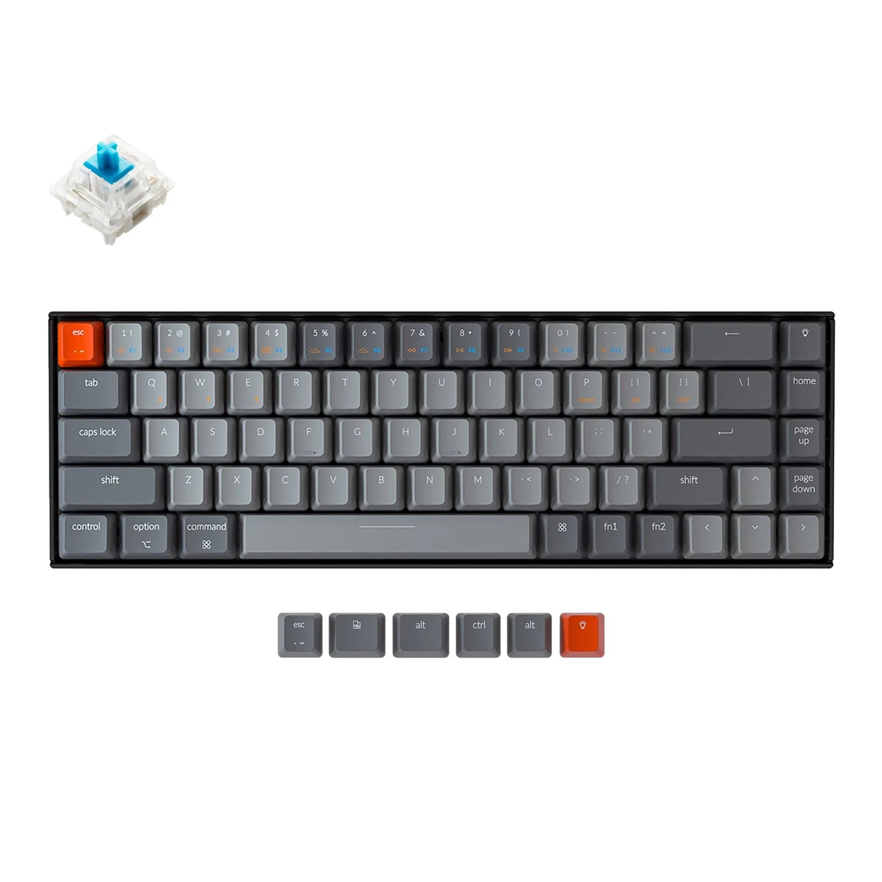 Keychron K6-V2 Wireless Mechanical Keyboard 68 Key RGB Backlight Blue Switch Hot Swappable