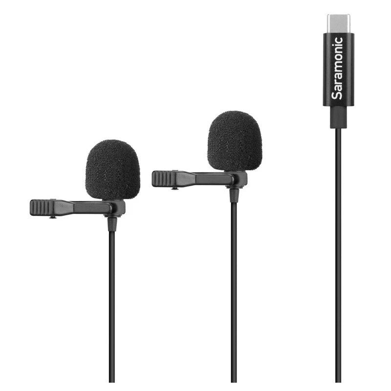 Saramonic LavMicro U3C Omnidirectional Lavalier Dual Microphone with USB Type-C Connector for Android Devices