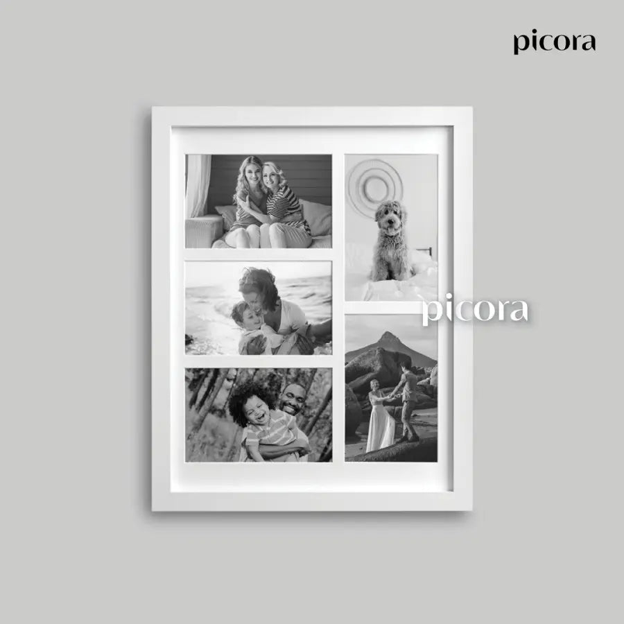 Picora Arte Multi Opening Frame 11R 28x36cm matted to 5-Opening White