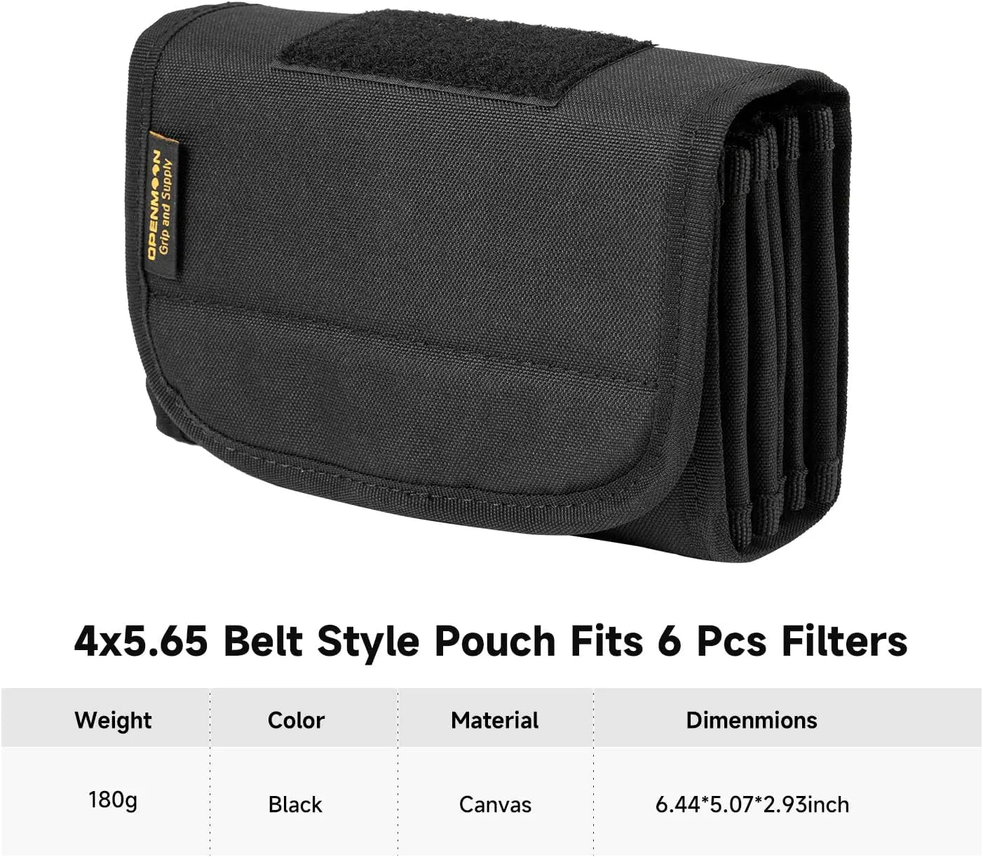 OPENMOON 6-Slot Deluxe Padded Filter PouchFor 6 pcs of 4x5.65 filters OYB12