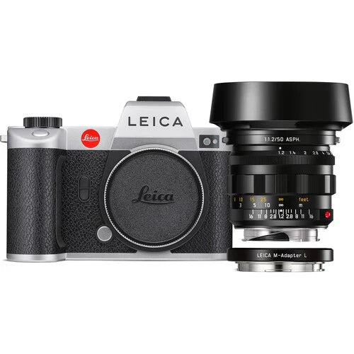 Leica SL2 Mirrorless Camera with Noctilux-M 50mm f/1.2 Lens and M-Adapter (Silver) 10619