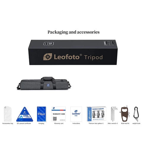 Leofoto LA-324C Tripod with LH-40 Red ATHENA