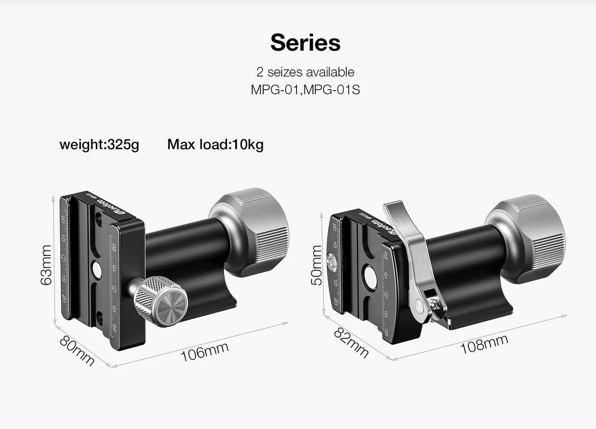 Leofoto MPG-01S Monopod Head Side Mount with Lever Release Clamp