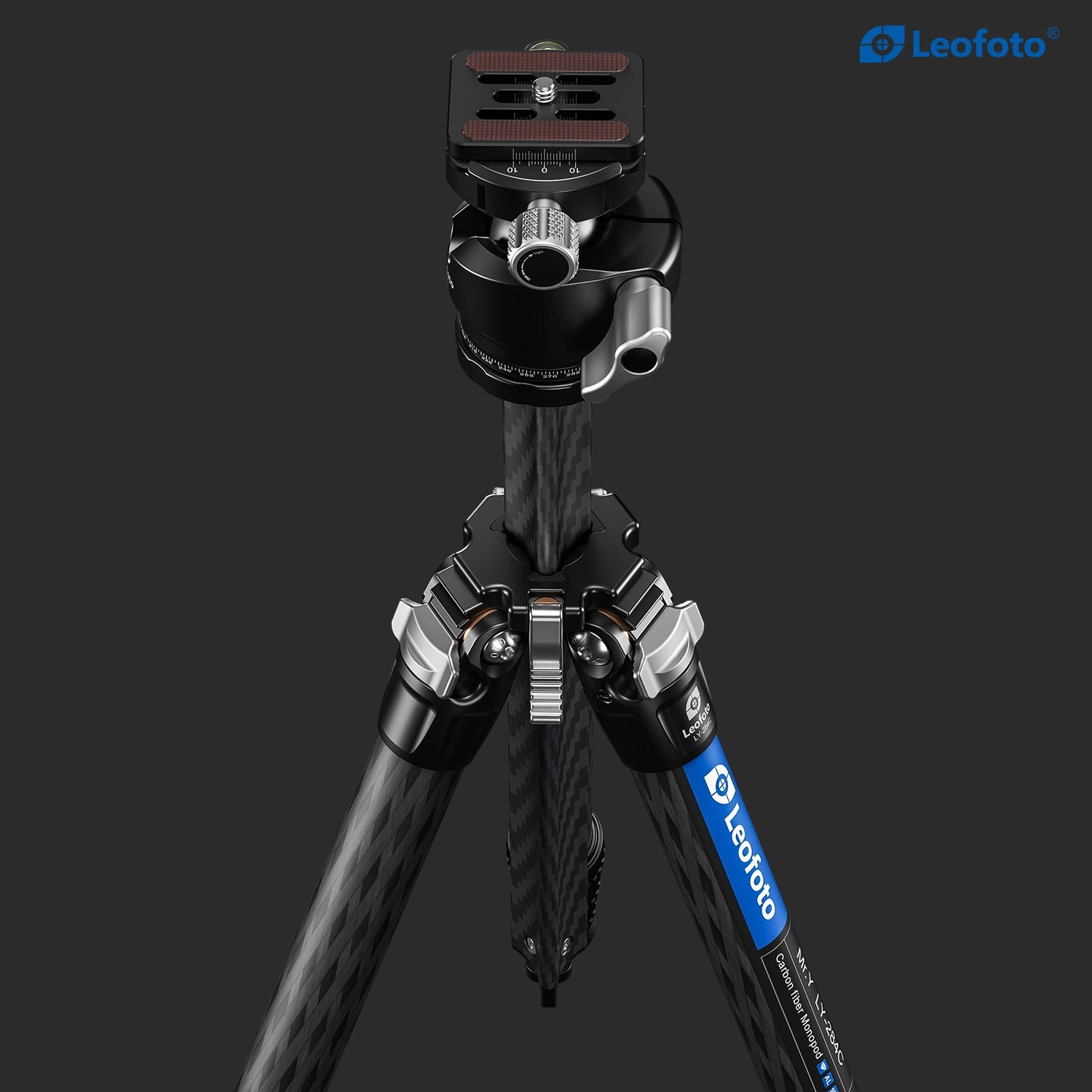 Leofoto LY-284C+LH-30 Carbon Fiber Y Shaped Center Column Tripod